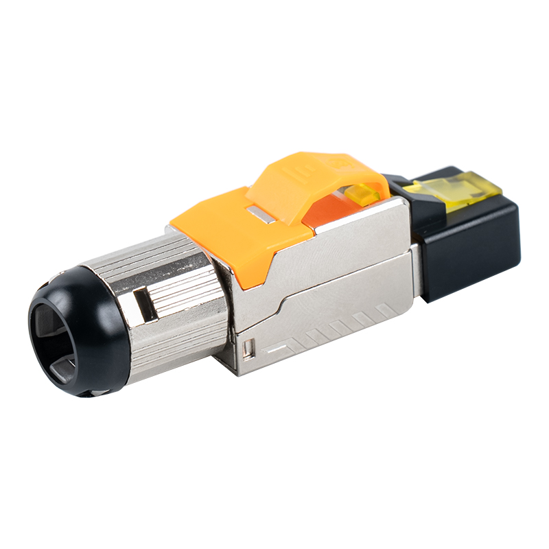 Cat6A Abgeschirmter werkzeugloser RJ45-Anschluss (mit Kunststoffabdeckung)RJ-G70S-C6A
