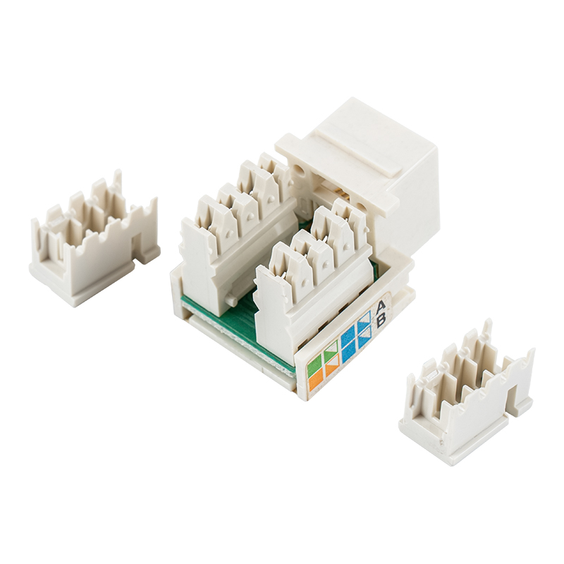 Cat6 Ungeschirmte 90° Keystone Jack （mit zwei Fensterläden）SM-2011H8C5E