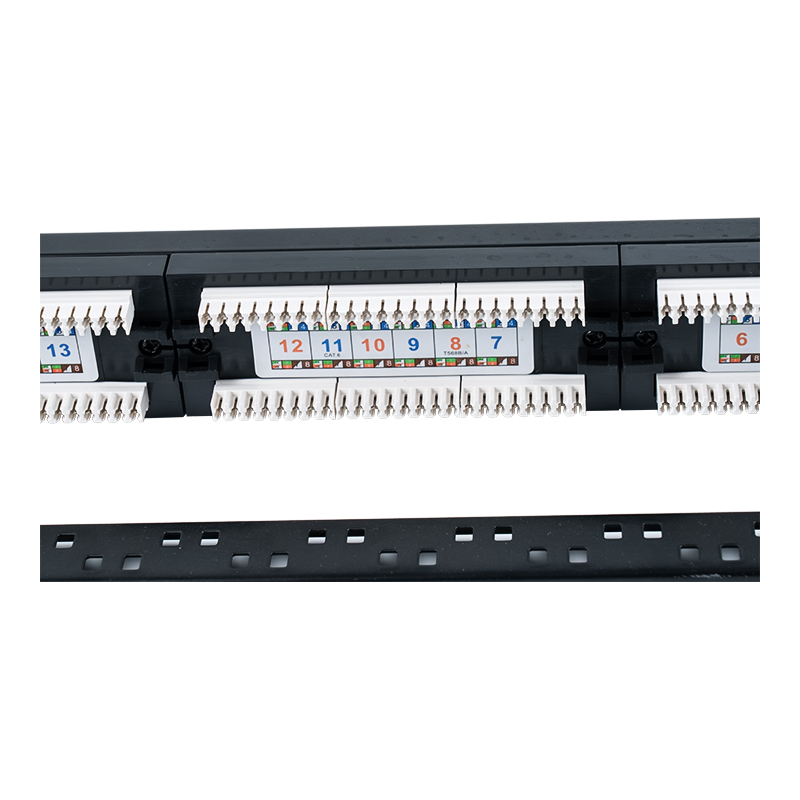 Kategorie 6 19-Zoll 1U ungeschirmtes 24-Port-Patchpanel (Doppelzweck-IDC; mit Kunststoffeinsatz) SP-3204D24-C6