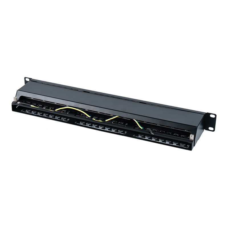Kategorie 6 19 Zoll 1U abgeschirmtes 24-Port-Patchpanel SP-3217SK24-C6A