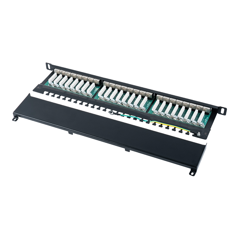 Kategorie 6 19 Zoll 1U abgeschirmtes 24-Port-Patchpanel SP-3217SK24-C6A