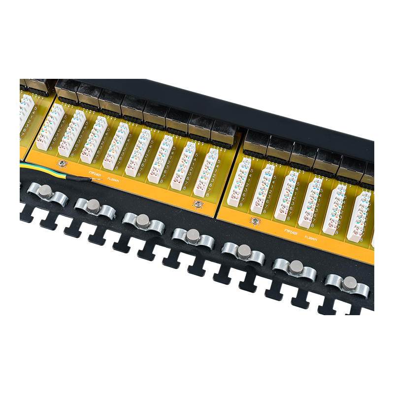 Kategorie 6 19 Zoll 1U abgeschirmtes 24-Port-Patchpanel SP-3217SK24-C6A