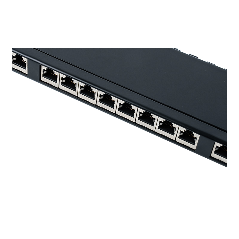 Kategorie 6 19 Zoll 1U abgeschirmtes 24-Port-Patchpanel SP-3217SK24-C6A