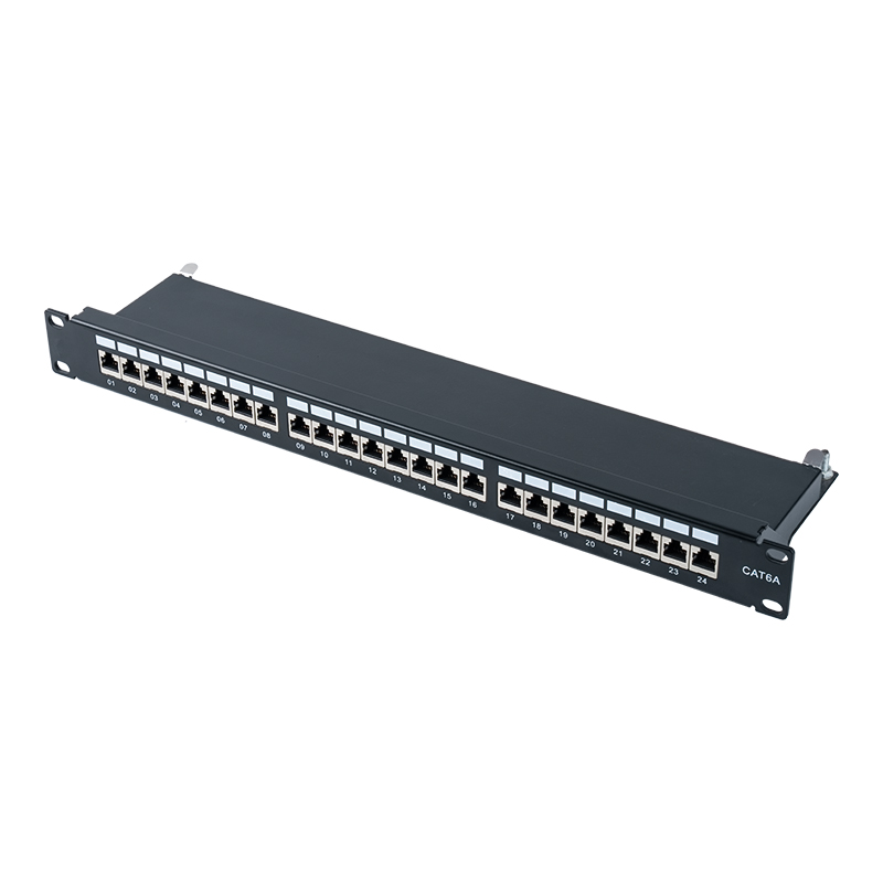 Kategorie 6 19 Zoll 1U abgeschirmtes 24-Port-Patchpanel SP-3217SK24-C6A