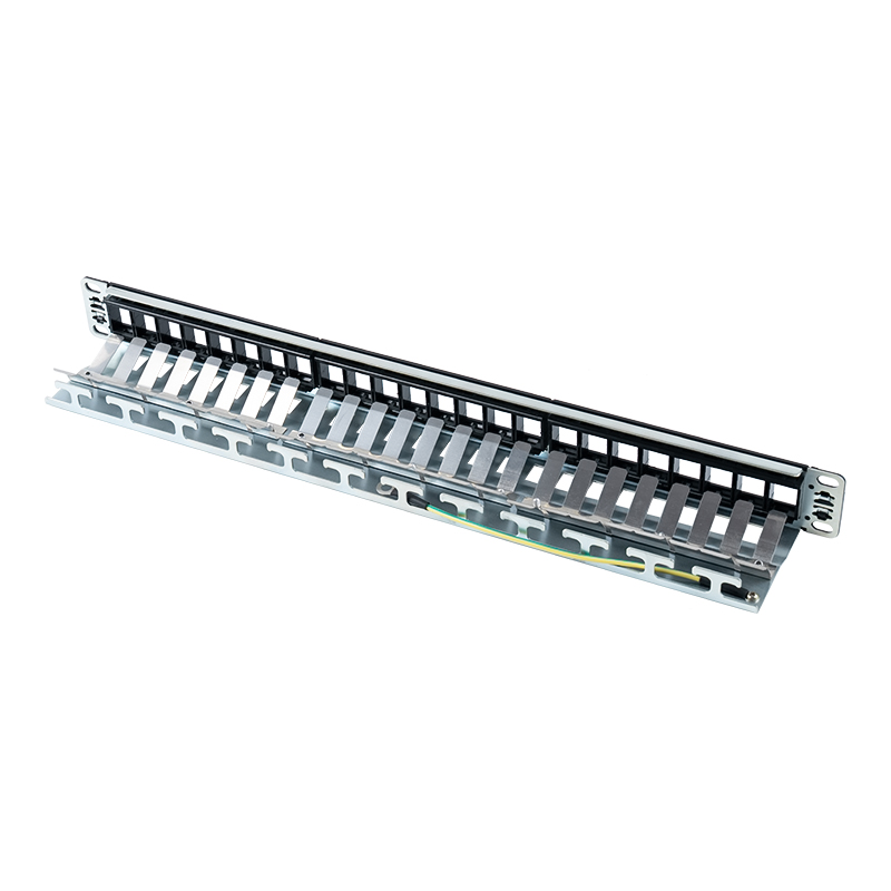 19-Zoll 1U 24-Port abgeschirmtes leeres Rack (mit Digitalkarte) SP-3245S-24P