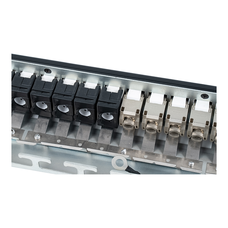 19-Zoll-1U-Patchpanel mit 24 Ports und Abschirmung (mit C6A-Modul) SP-3246S-24P