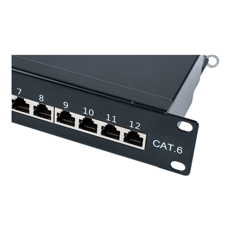 Kategorie 6 10 Zoll 1U abgeschirmtes 12-Port-Patchpanel SP-3250SK12-C6