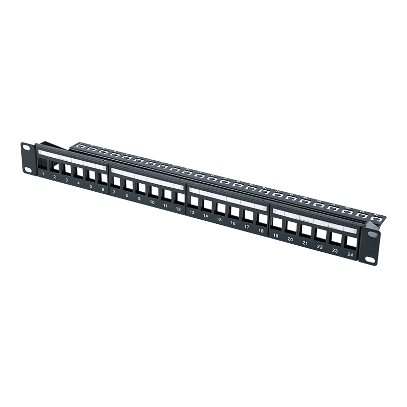 19-Zoll-1U-Patchpanel mit 24 Ports und Abschirmung (mit C6-Modul) SP-3260-24P