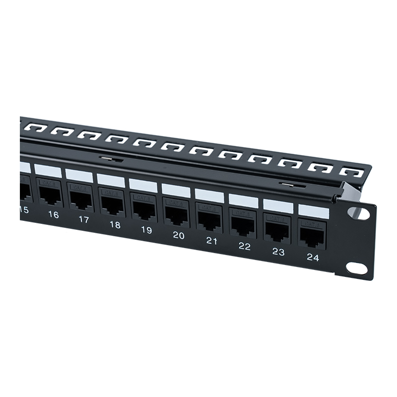 19-Zoll-1U-Patchpanel mit 24 Ports und Abschirmung (mit C6-Modul) SP-3260-24P