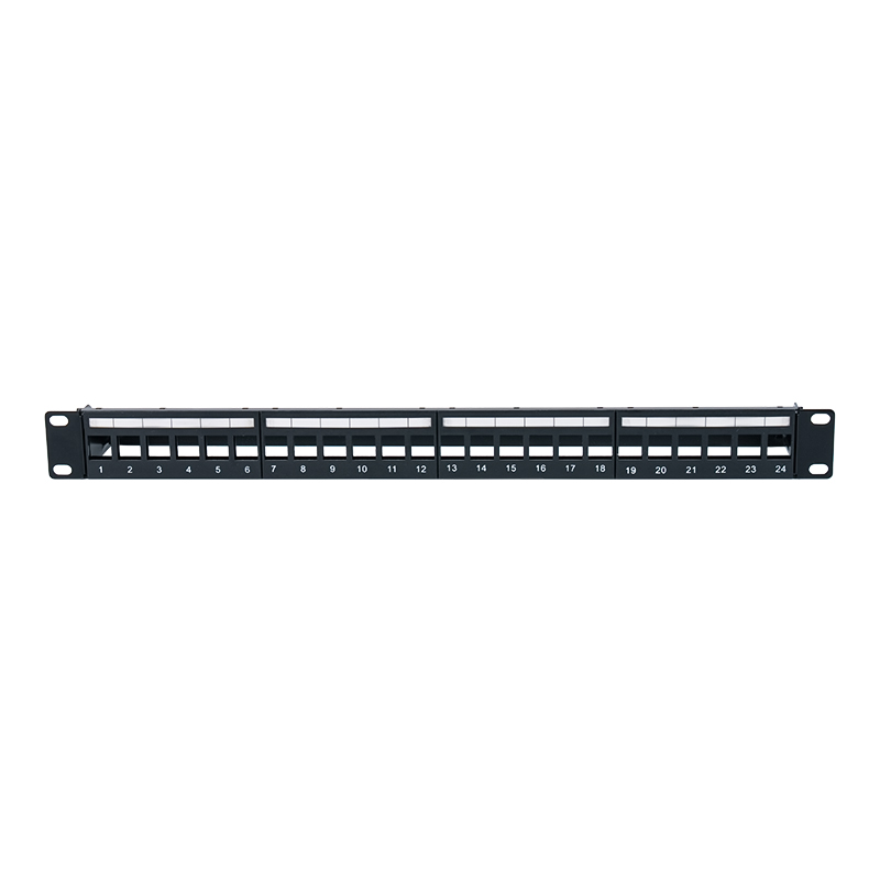 19-Zoll-1U-Patchpanel mit 24 Ports und Abschirmung (mit C6-Modul) SP-3260-24P
