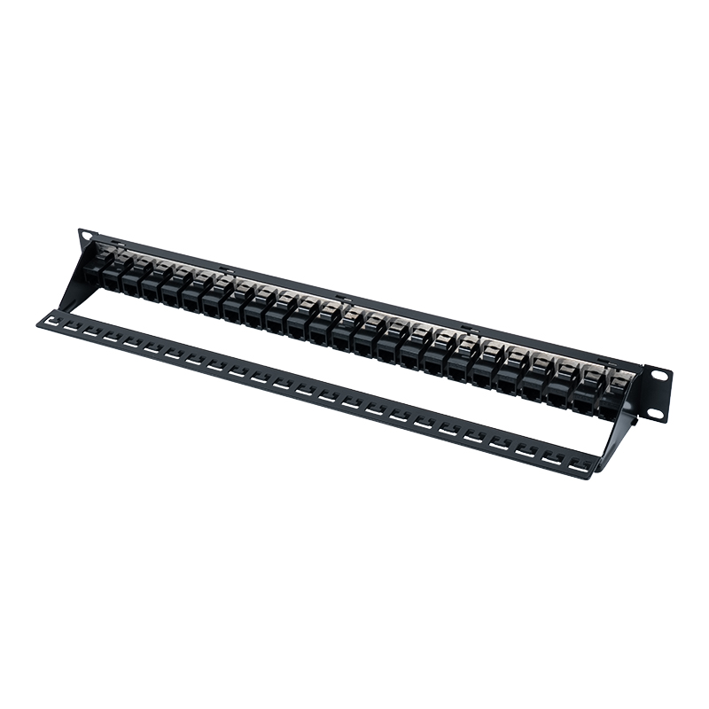 19-Zoll-1U-Patchpanel mit 24 Ports und Abschirmung (mit C6-Modul) SP-3260-24P