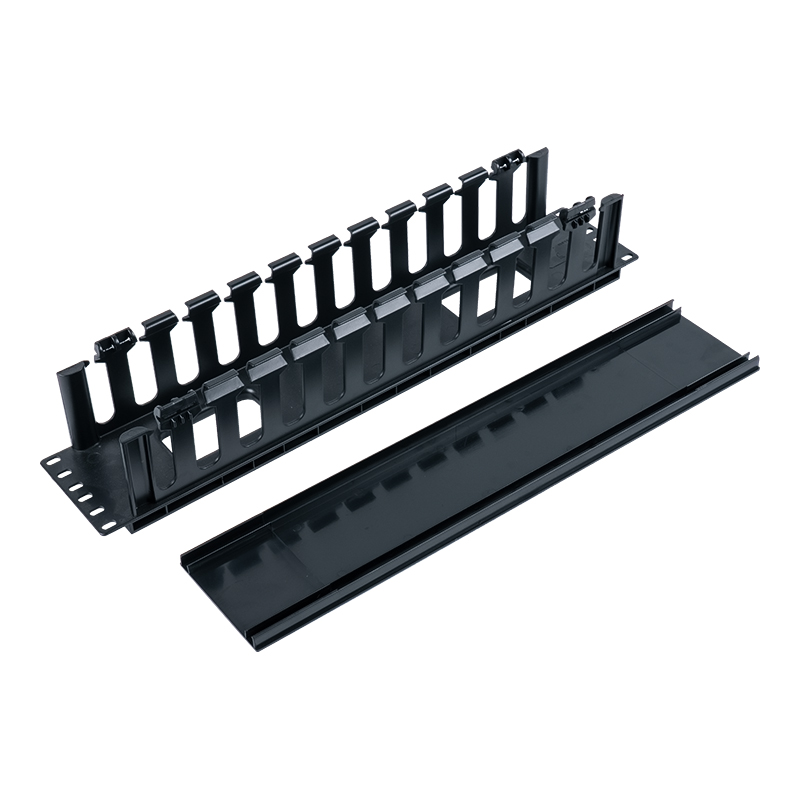19-Zoll-2U-Kabelmanagementständer aus Kunststoff (12 Anschlüsse) SP-3667-2U