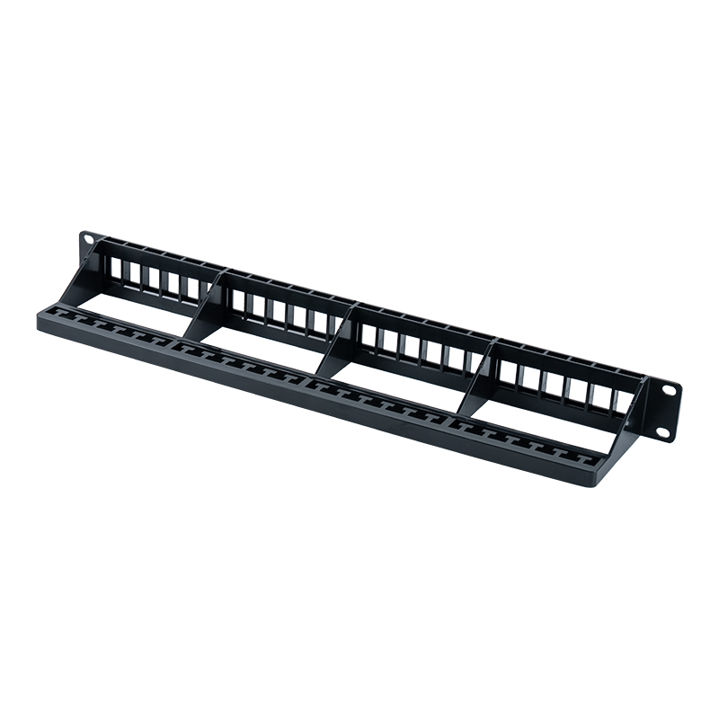 19-Zoll 1U 24-Port ungeschirmtes Rack (blauer Kunststoffkarton) SP-3401-24P