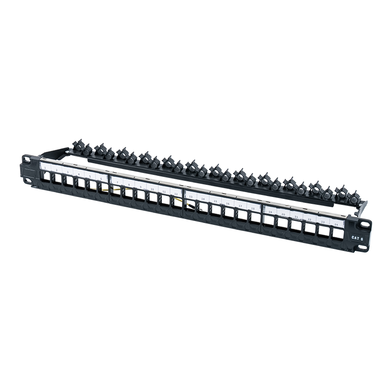 19-Zoll 1U 24-Port ungeschirmtes Rack (klappbare Halterung) SP-3402-24P