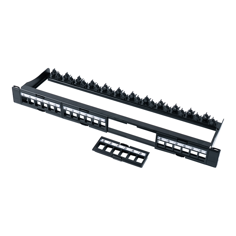 19-Zoll 1U 24-Port ungeschirmte Rackhalterung (abnehmbares Fenster) SP-3404-24P