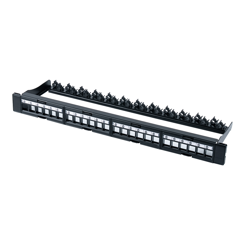 19-Zoll 1U 24-Port ungeschirmte Rackhalterung (abnehmbares Fenster) SP-3404-24P