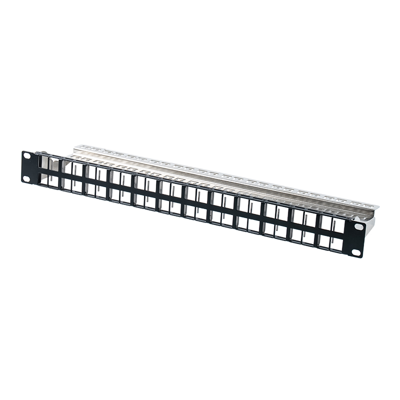 19-Zoll 1U 24-Port abgeschirmtes leeres Rack (unnummerierte Version) SP-3407-24P