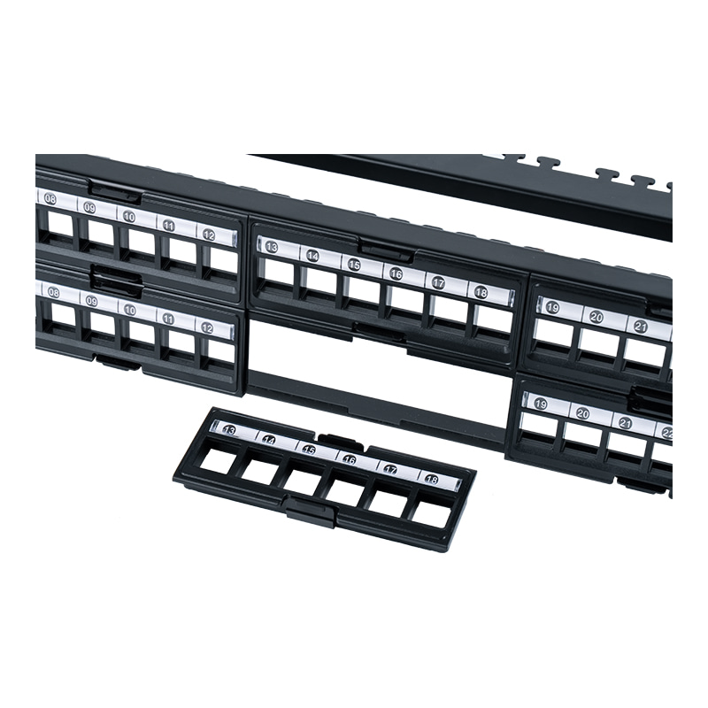 19-Zoll 1U 48-Port ungeschirmtes Rack (abnehmbares Fenster) SP-3408-48P