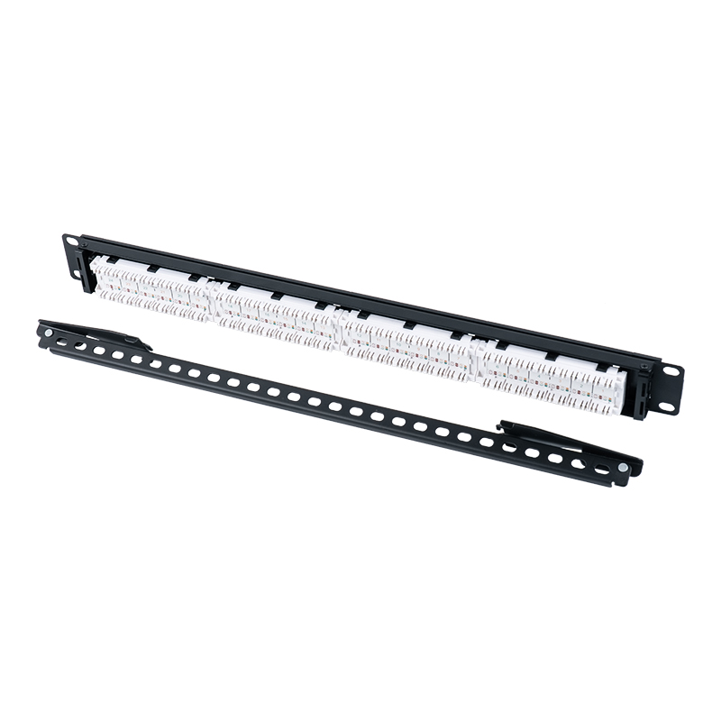 Cat5e 19 Zoll 1U ungeschirmtes 24-Port-Patchpanel (Klappfenster aus Kunststoff) SP-3410D24-C5E