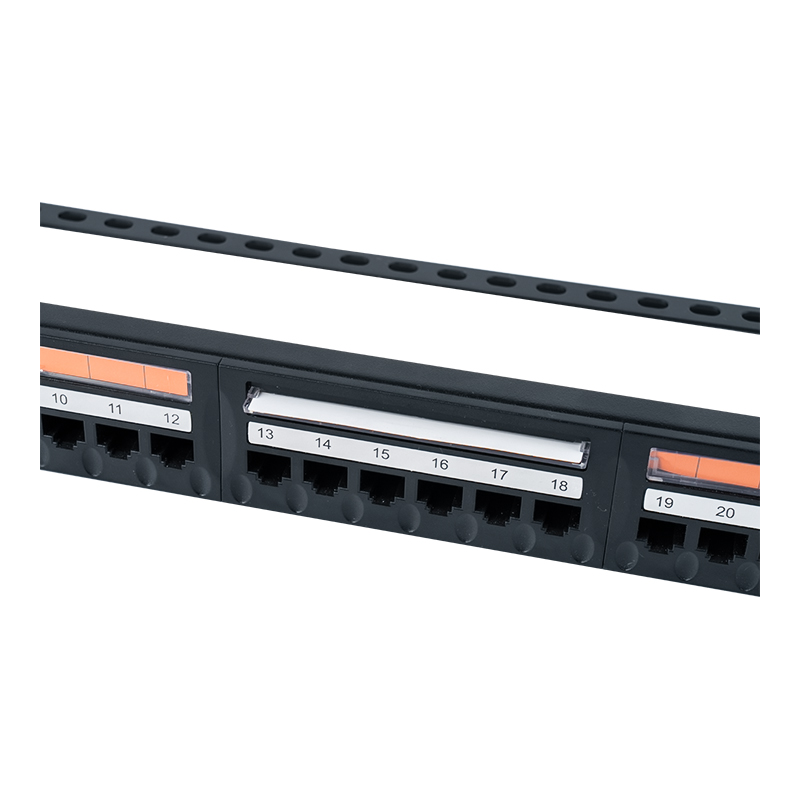 Cat5e 19 Zoll 1U ungeschirmtes 24-Port-Patchpanel (Klappfenster aus Kunststoff) SP-3410D24-C5E