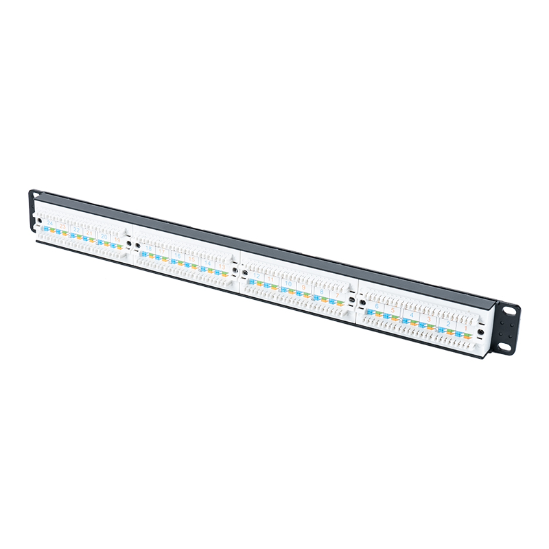 C6 19-Zoll 1U ungeschirmtes 24-Port-Patchpanel (Flip-Top-Kunststofffenster) SP-3411D24-C6