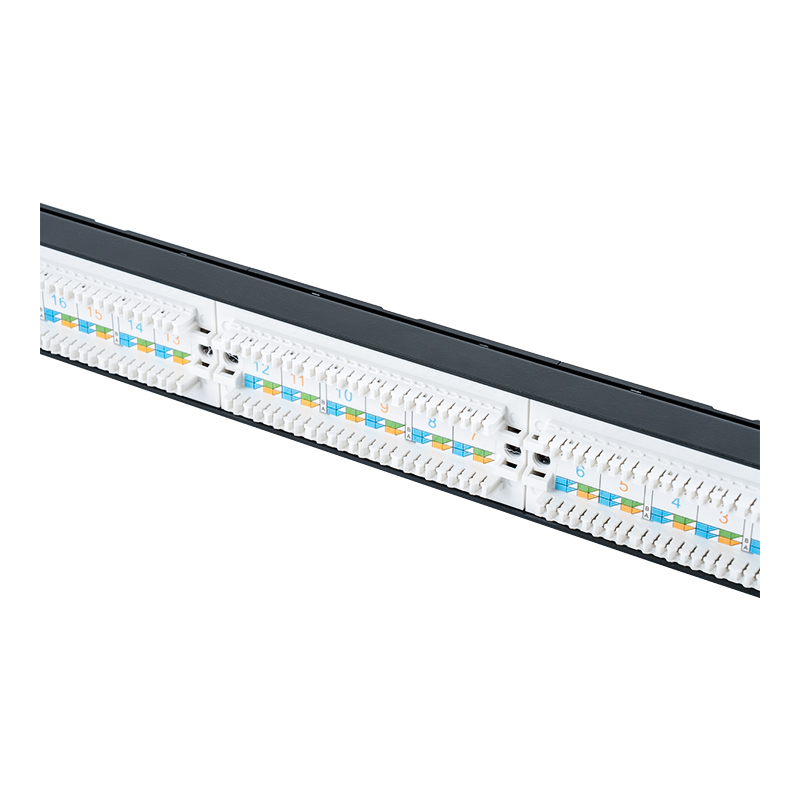 C6 19-Zoll 1U ungeschirmtes 24-Port-Patchpanel (Flip-Top-Kunststofffenster) SP-3411D24-C6